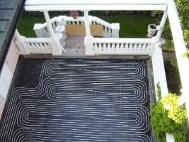 Fußboden-Terrassenheizung